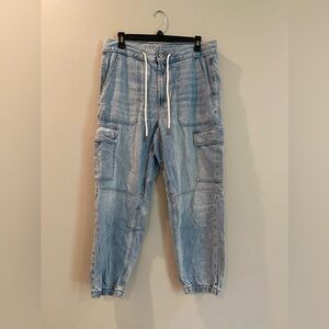 American Eagle Cargo Denim Joggers 12 short